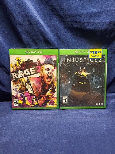 Injustice 2 Microsoft Xbox One & Rage 2 Xbox One beide versiegelt