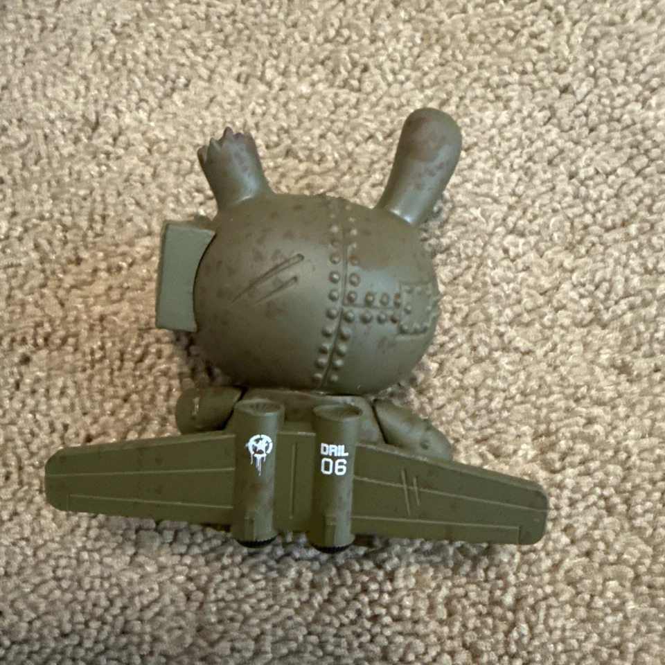 Kidrobot Dunny Art Of War A-10 Tank Destroyer Olive 3" Vinyl Figure DrilOne 1/20 - Image 3 of 4