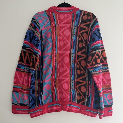 Vintage Coogi Sweater 3D Knit Australia Cotton Biggie 90s Men’s Size Small - Picture 3 of 8