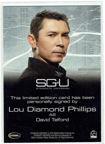 Stargate Universe Season 2 Autograph Card Lou Diamond Phillips Colonel Telford - Picture 2 of 2