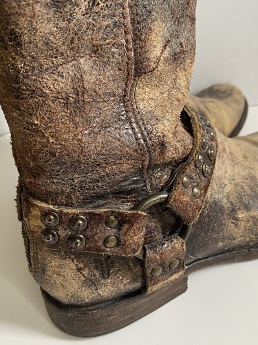 Damengröße 8,5 Frye Phillip Harness Reitstiefel verwittertes Leder - Bild 7 von 12