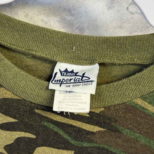 Vintage Camouflage T Shirt Herren 2XL Militär Jagd kurz Tejidos Imperial - Bild 4 von 11