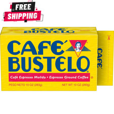 Cafe Bustelo, Espresso Style Dark Roast Ground Coffee, Vacuum Packed 10 oz Brick