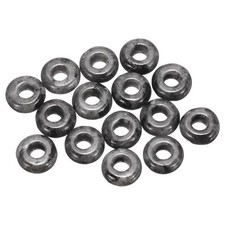 15pcs Natural Stone Beads 5x10mm Loose Necklace Craft Bead, Bright Black