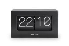 Karlsson Boxed Matte Black Flip Clock Table Clock Scandinavian Design