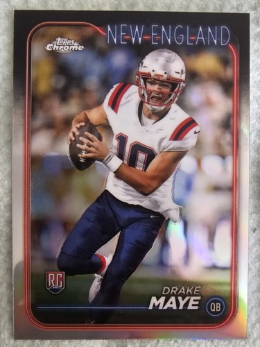 2024 TOPPS CHROME REFRACTOR DRAKE MAYE ROOKIE CARD LOT OF 6 *ALL REFRACTORS* - Bild 3 von 9