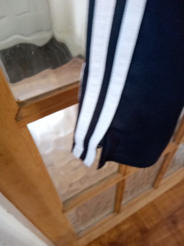 Kids 15 To 16 Yrs Adidas Zip Release Tracksuit Bottoms In Black And White - Picture 3 of 4