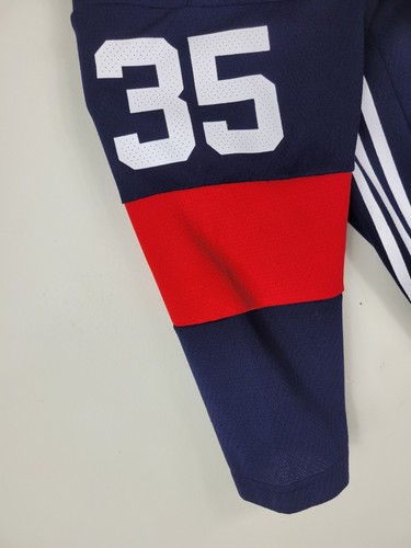 Camiseta de hockey Adidas Cory Schneider #35 EE. UU. NHL 2016 Copa Mundial Juvenil Talla S/M - Imagen 10 de 18