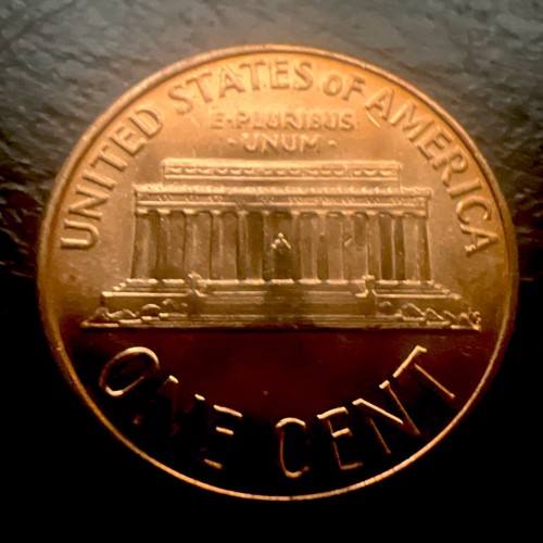 1968-D RED UNCIRCULATED ERROR L & IN GOD WE TRUST ON THE RIM - Picture 3 of 4