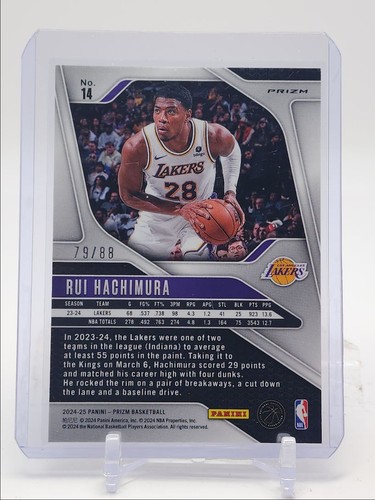 RUI HACHIMURA 2024-25 PANINI PRIZM NBA MULTI WAVE LAKERS #14 /88 Q2241 - Picture 2 of 2