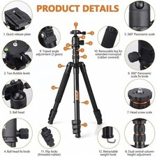 81 Inch Camera Tripod Monopod Travel DSLR Video Stand 360  Ball Head