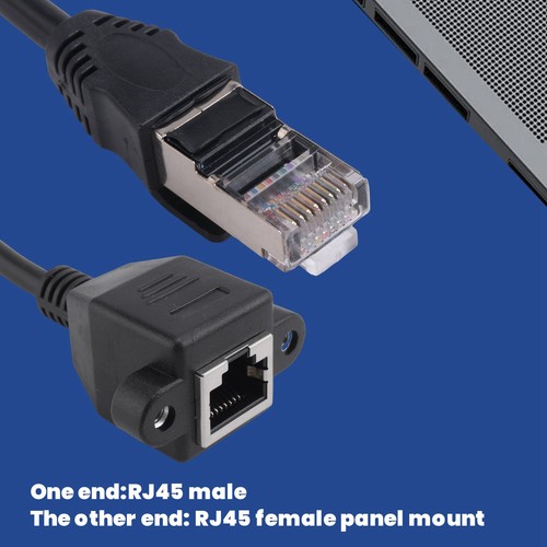 1FT RJ45 Stecker zu weibliche Schraube Montageplatte Ethernet LAN Netzwerk 7884 - Afbeelding 5 van 6