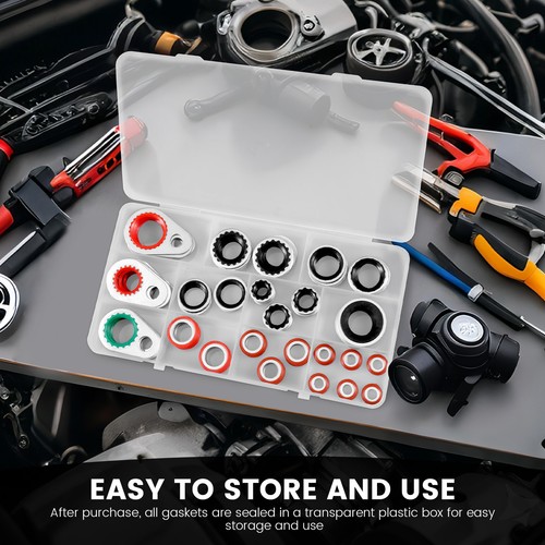 95Pcs Car AC Gasket Kit Cushioning Car A/C Compressor Seal Kit Good SugbK - Picture 5 of 11