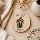 Personalised Dad Photo Coaster Fathers Day Gift From Child Wooden Keepsake