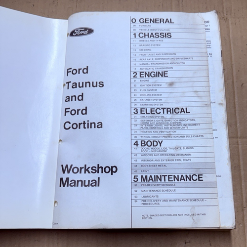 Genuine Ford Taunus Cortina Mk3 Workshop Manual,All the info you need NOT HAYNES - Picture 3 of 6