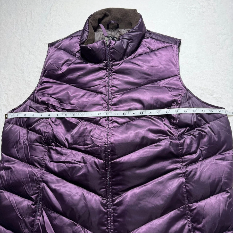 Chaleco de plumón Eddie Bauer para mujer talla 2X púrpura acolchado acolchado acolchado chaqueta sin mangas Foto 4 de 4