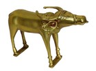 Handcrafted Brass Shiva Nandi Figurine Home Office Decor Bull Sculpture Figure