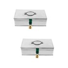 2 Pieces Kiste Abschließbar Aufbewahrungsbox Mit Schloss Portable Toolbox