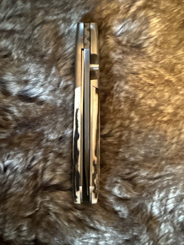 Keith Coleman CFII “Combat Folder 2” Custom Damascus and Stag Folding Knife - Picture 19 of 20