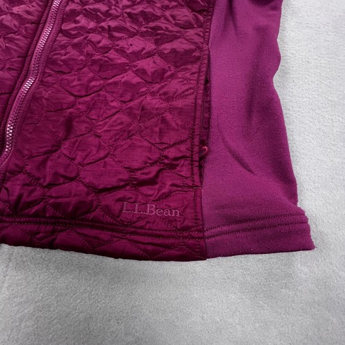 LL Bean Weste Damen XL lila Thinsulate gesteppt Fleece gefüttert warm Reißverschluss - Bild 4 von 12