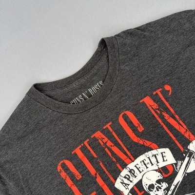 Guns N Roses Appetite For Destruction Band T Shirt Mens Gray Large Rock Tee