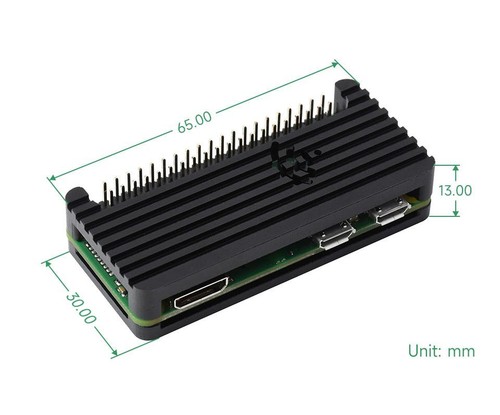 Aluminium Gehäuse für Raspberry PI Zero/Zero 2, mit GPIO-Referenz - Bild 8 von 10