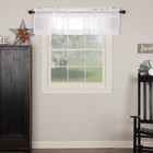 Farmhouse 16"x60" Valance White Rod Pocket Kitchen Window Curtains VHC Brands