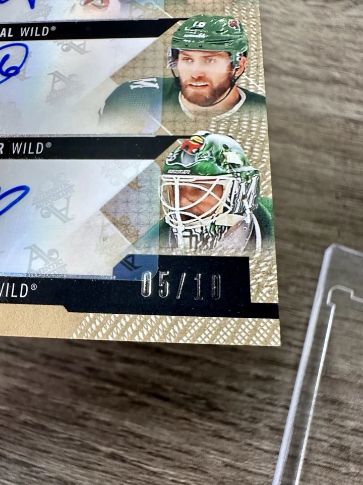 18-19 Upper Deck SP Authentic Sign Of The Time 4 Minnesota Wild Granlund Staal - Image 3 of 3