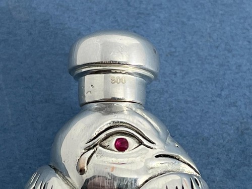 NICE VINTAGE SILVER DOUBLE SIDED BIRD SCENT / PERFUME BOTTLE RUBY EYES - Picture 17 of 21