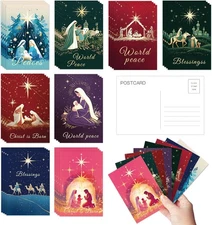 32 Christian Christmas Postcards, Religious Christmas Cards, Easter Greetings Ca