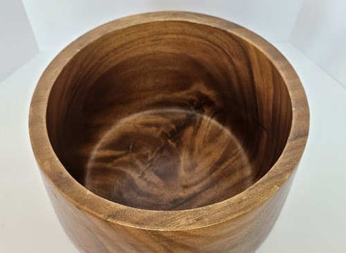 VTG Monkey Pod Wood Punch Bowl, Ladle & 12 Goblets. MCM. Phillipines Hand Carved - Picture 14 of 20