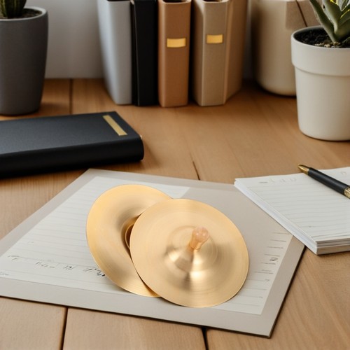 Brass Cymbals 1 Pair 6 Inch Handheld Percussion Instruments for Kids Dance - Picture 10 of 12