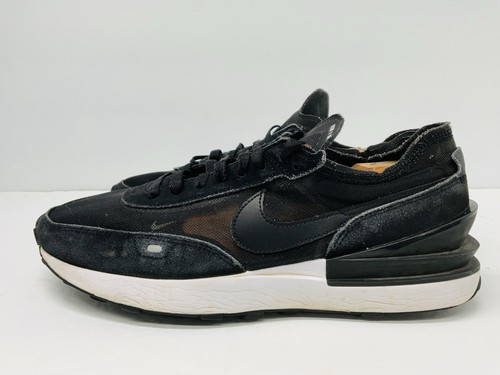 Nike DA7995-001 Size 10.5 Waffle One 1 Sneaker Black White Suede Running Mesh 3F - 第 1/8 張圖片