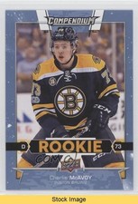2017-18 Upper Deck Compendium Rookies Blue Charlie McAvoy #599 Rookie RC READ
