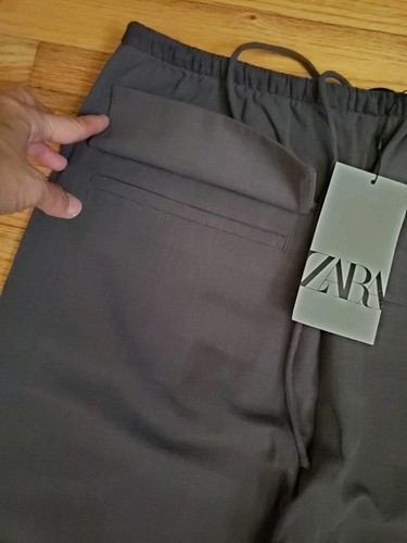 NWT Zara Pajama Pants Gray Sz S, ZW Collection - Picture 6 of 10