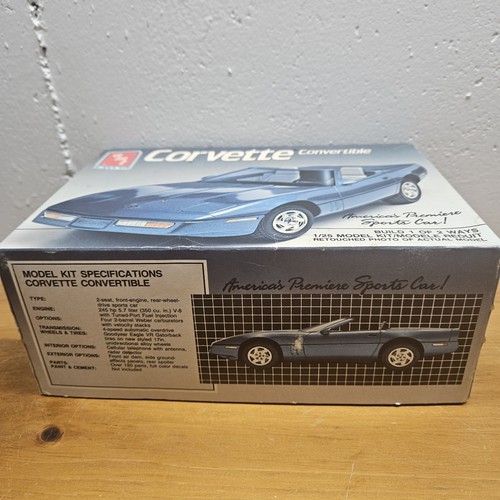 AMT/ERTL 1989 Corvette Convertible Model 1:25 # 6266 Open Box Complete Kit - Picture 3 of 8