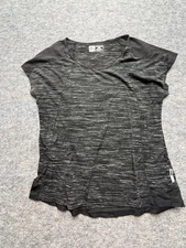 Womens RBX Performance Shirt L Black & White Short Sleeve