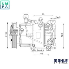 COMPRESSOR AIR CONDITIONING ACP 1465 000P FOR HYUNDAI i20/CROSS/ACTIVE/ELITE i20
