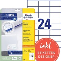 Avery Zweckform Universal-Etiketten 70 X 36 Mm Weiß 720 Etiketten