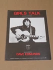 Dave Edmunds - Girls Talk - sheet music