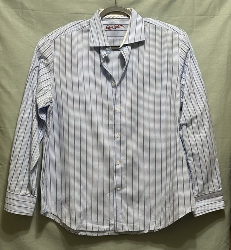Herrenhemd Robert Graham 43/17 blau Button Down Langarm XL - Bild 2 von 7