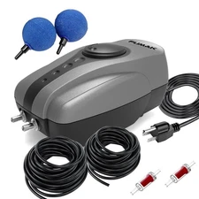 All-in-One Pond Aerator for Outdoor Ponds up to 1000 Gallons, Flow Adjustable...