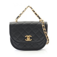 Chanel Matelasse Leather Shoulder Bag Women Black One Size 628564