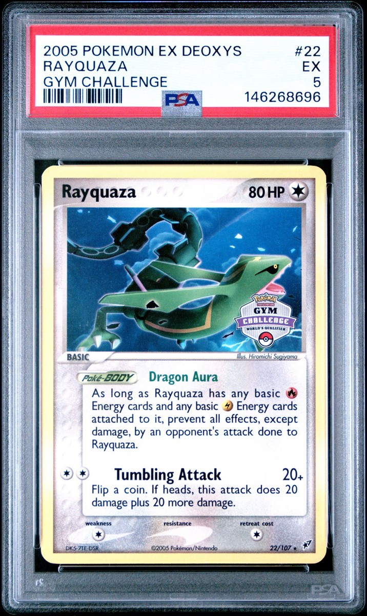 2005 POKEMON EX DEOXYS GYM CHALLENGE #22 RAYQUAZA PSA 5 | eBay