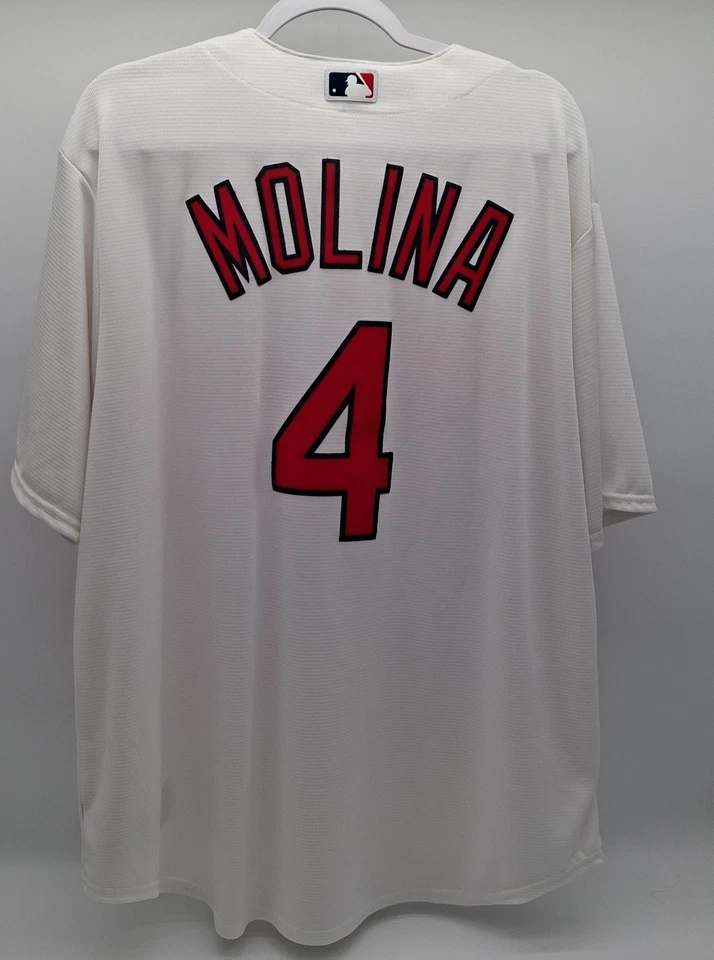 St. Louis Cardinals MLB Majestic Yadier Molina #4 Jersey T-Shirt Men’s Size 2XL - Image 2 of 4