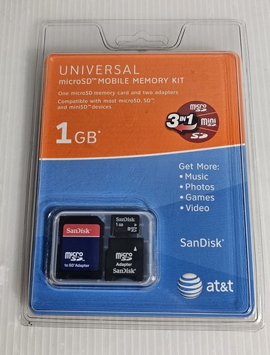Universal Sandisk Micro SD Mobile Memory Kit 1GB Adaptor