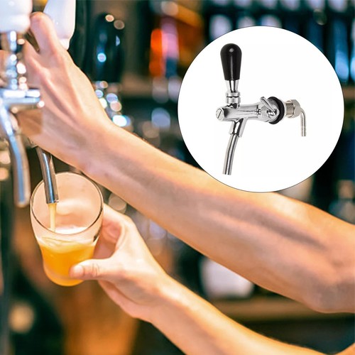 Kompensatorschankhahn mit Schaumtaste Chrom Zapfhahn Edelstahl Bier Zapfen G5/8 - Bild 8 von 14