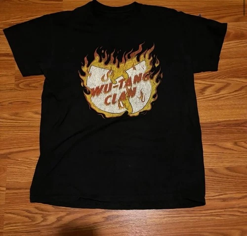 Wu-Tang Clan Flames Logo Vintage Classic Concert Rap Tee Shi Vintage vintage concert t-shirt, vintage, size XL, single stitch, B+ condition
