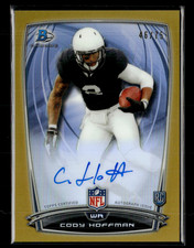 Cody Hoffman 2014 Bowman Chrome Gold Refractor RC Auto 46/75