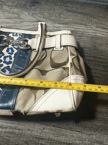 Coach Hamptons Canvas/Leather Handbag Purse Crossbody J0851-F13073 - Picture 8 of 9